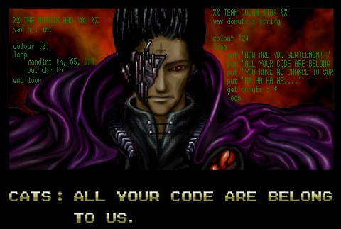 Our motto: All your code are belong to us.